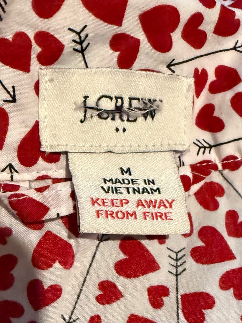 J. Crew White and Red Heart-Print Pajama Set - Picture 2 of 2